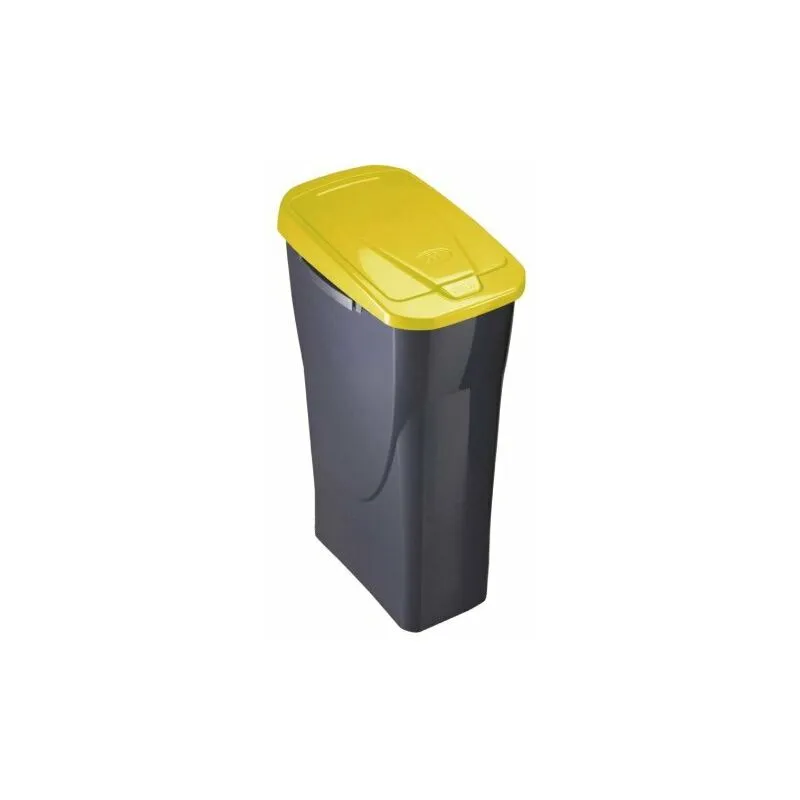 Habitex - m home - ecobin 15 l pattumiera raccolta differenziata 22,4X31X42 cm. colore grigio/giallo