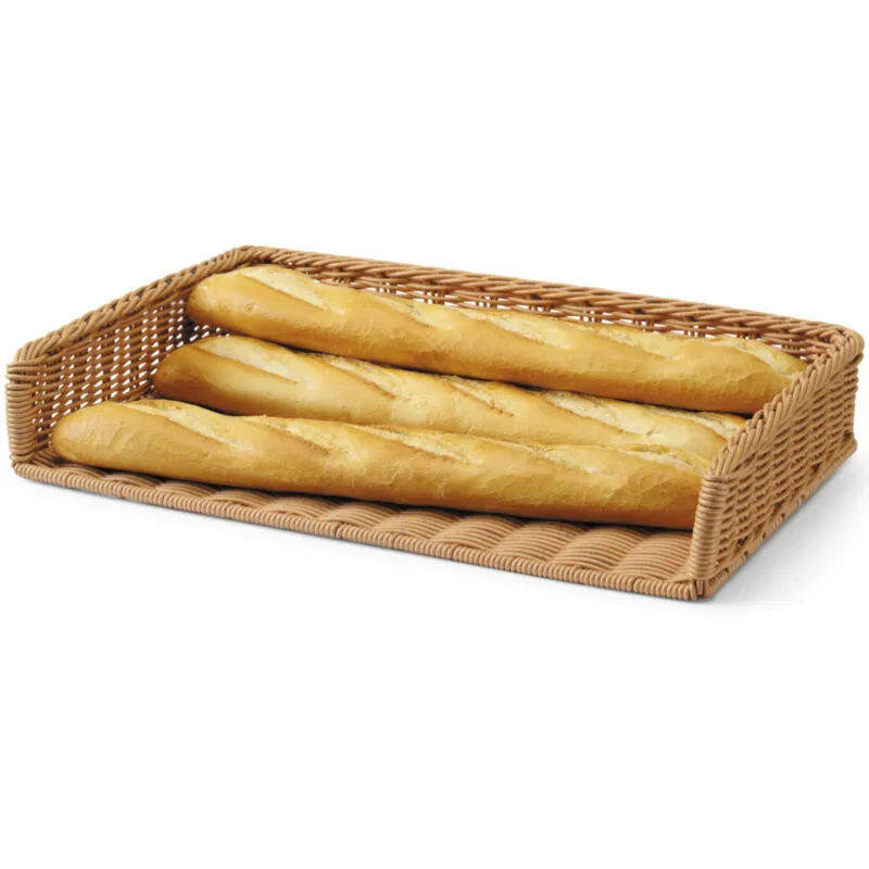 Cesto espositivo da buffet per baguette e pane in polyrattan 595 x 395 x 105 mm