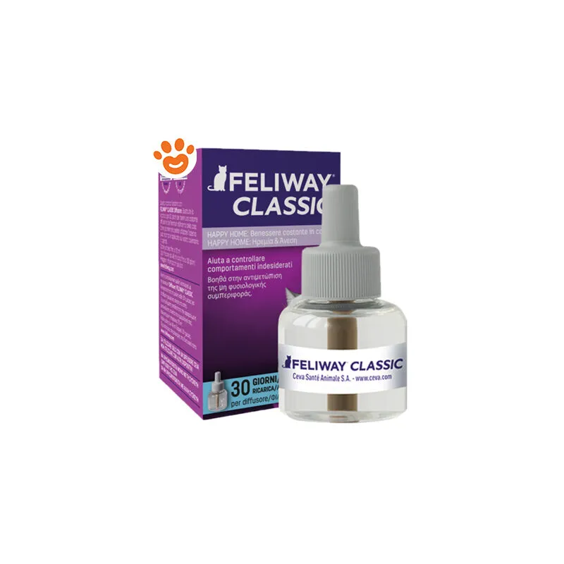 Cat Feliway Classic Ricarica - Confezione da 3 Ricariche da 48 ml - Ceva