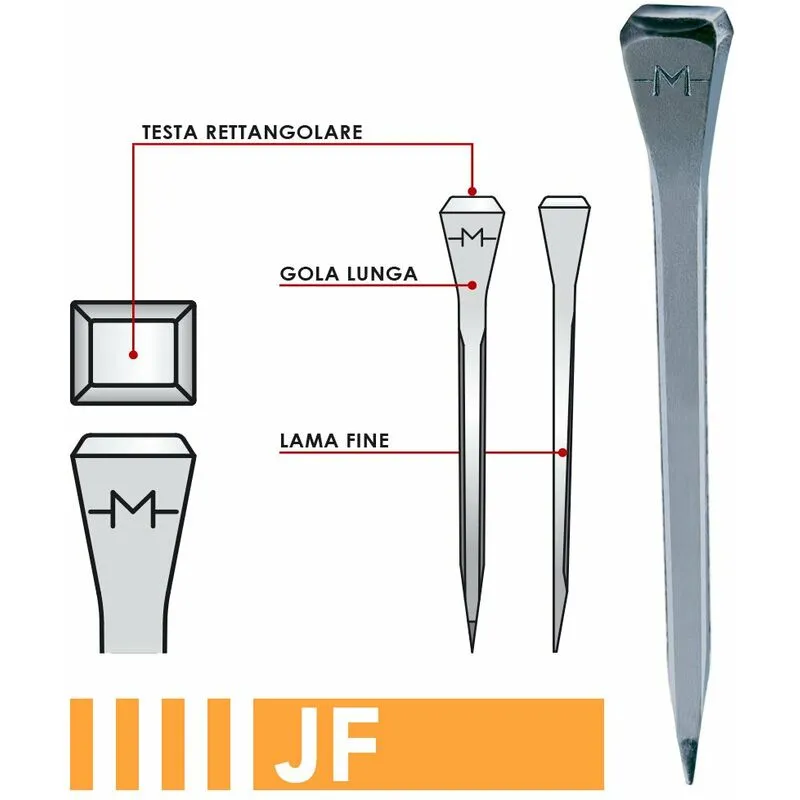  - Chiodi per cavalli sportivi e da passeggiata modello francese jf: JF1 50 mm - da 250 pz