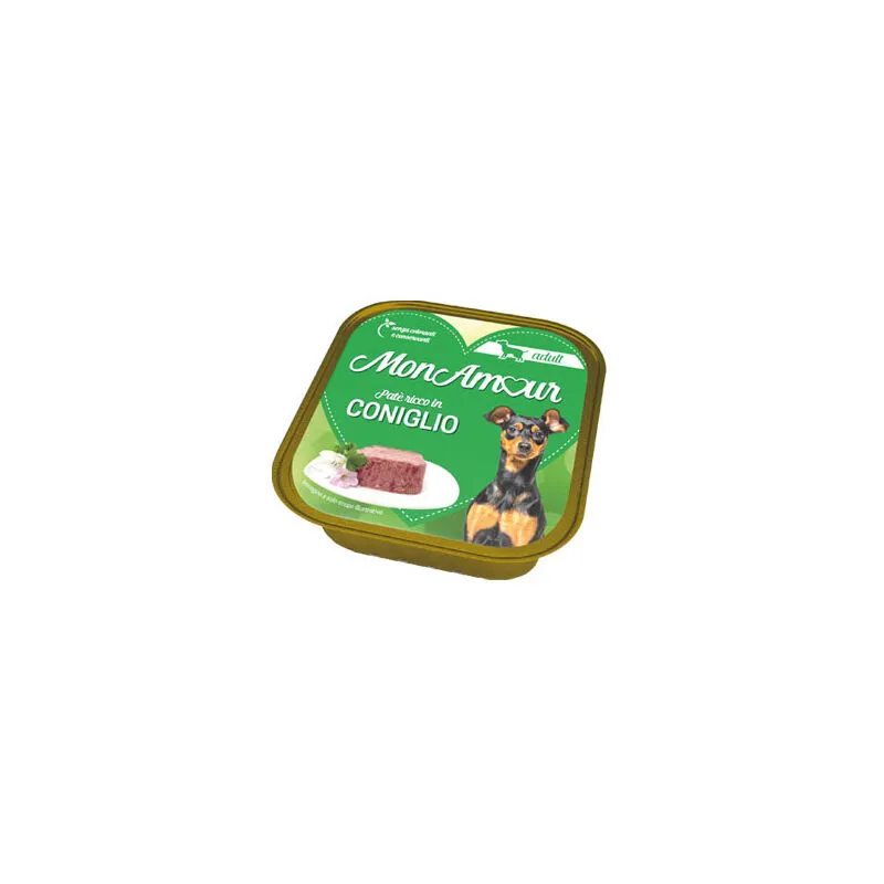 Marca - cibo cane monamour 150 g coniglio 22 pz