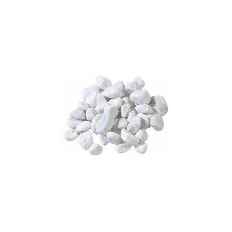 Ciottoli marmo Bianco Carrara 25/40 mm sassi pietre arredo vasi e giardino 20 kg