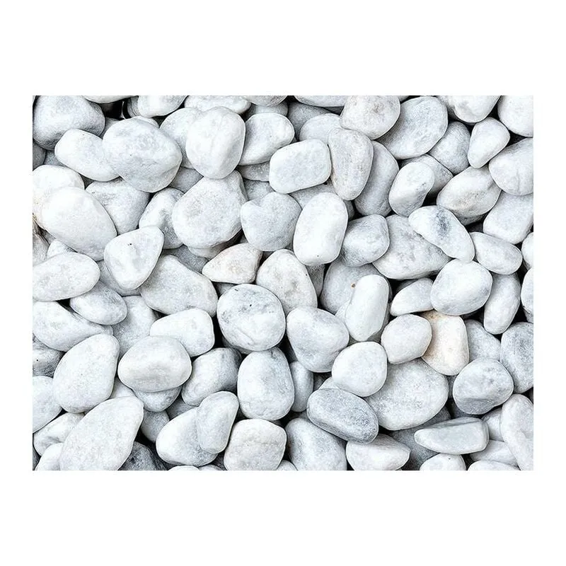 Ciottoli, sassi per giardino, Bianco Carrara 60-100 mm (1200 kg)