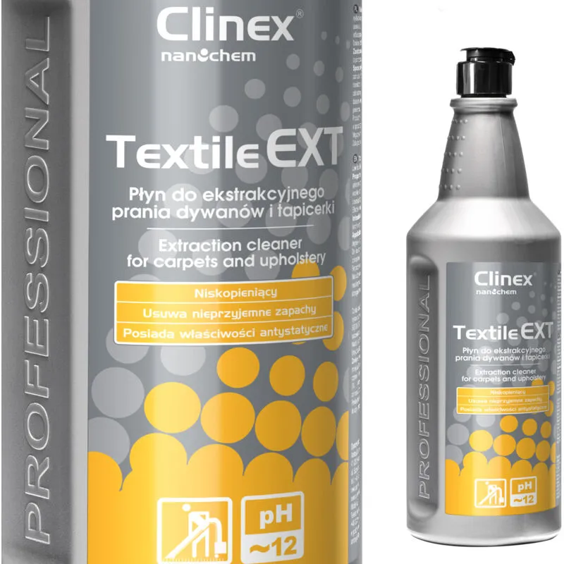 CLINEX Textile EXT 1L liquido per il lavaggio in lavatrice e a mano di tappeti e tappezzerie