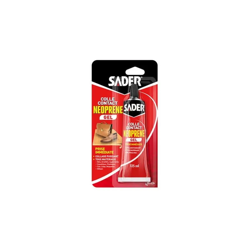 Sader - Adesivo a contatto in gel di neoprene, tubo da 125 ml.