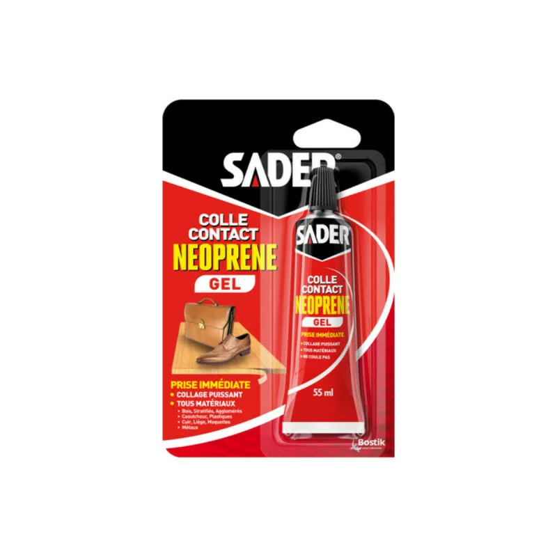 Sader - Adesivo neoprenico in gel a contatto - a presa immediata - 55ml