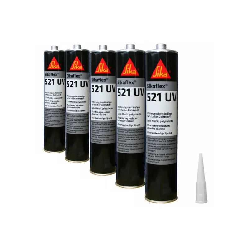 Sika - Colla sigillante ibrida uv flex 521 Nero - 300ml - Venduta entro il 5 - Noir