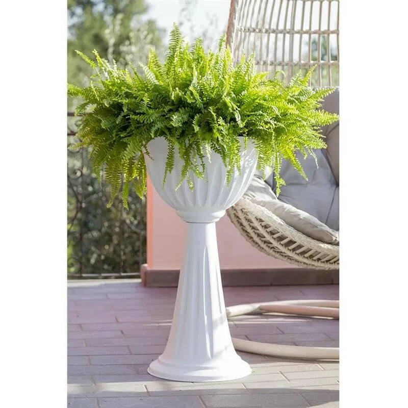 Colonna alba arredo giardino resina colore bianco D43X74.5