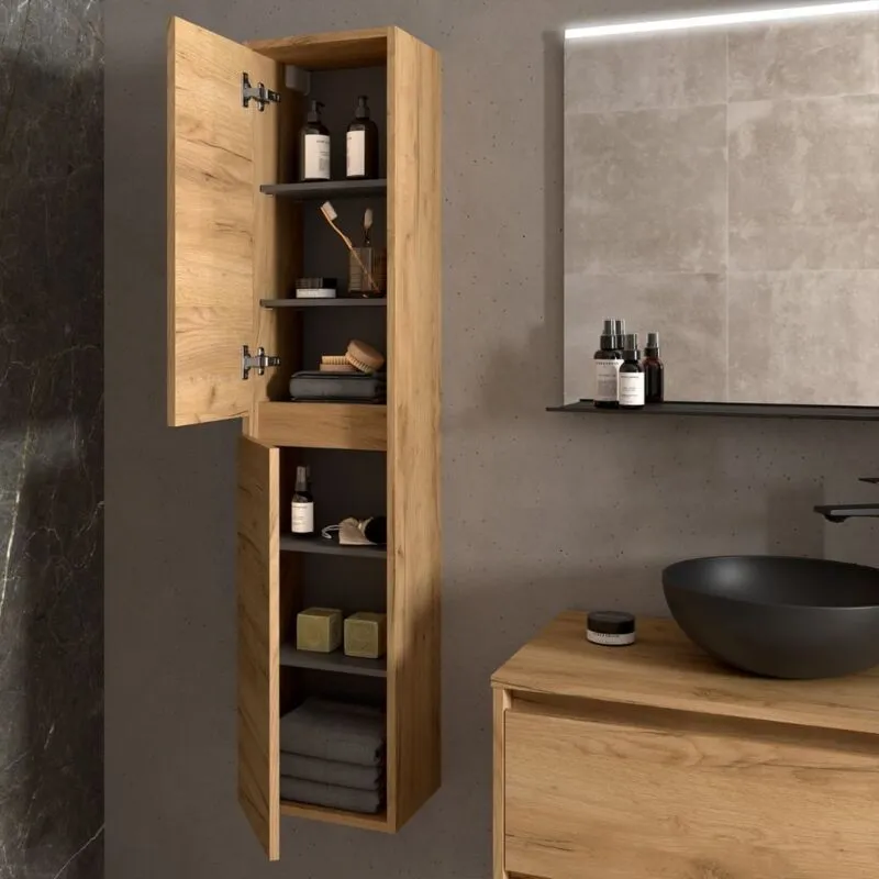 Iperbriko - Colonna bagno 30x24x140 rovere africa