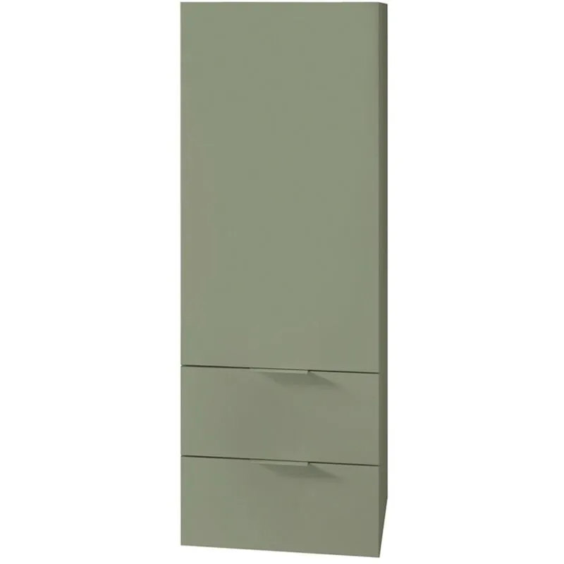 Inbagno - Colonna bagno sospesa 110 cm salvia opaco con anta e cassetti Matisse