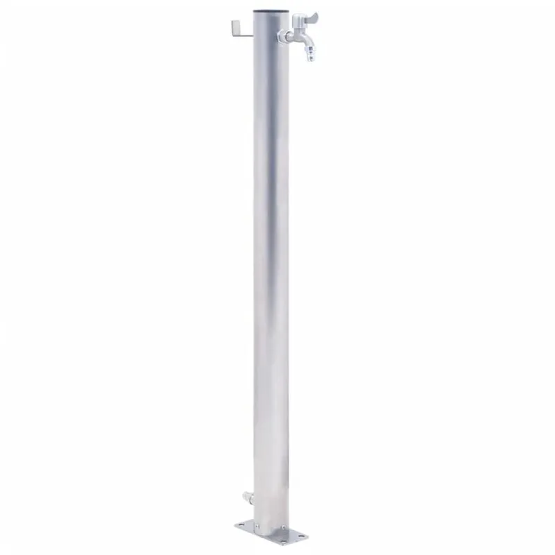 Colonna d'Acqua da Giardino 100 cm Acciaio Inox Rotonda