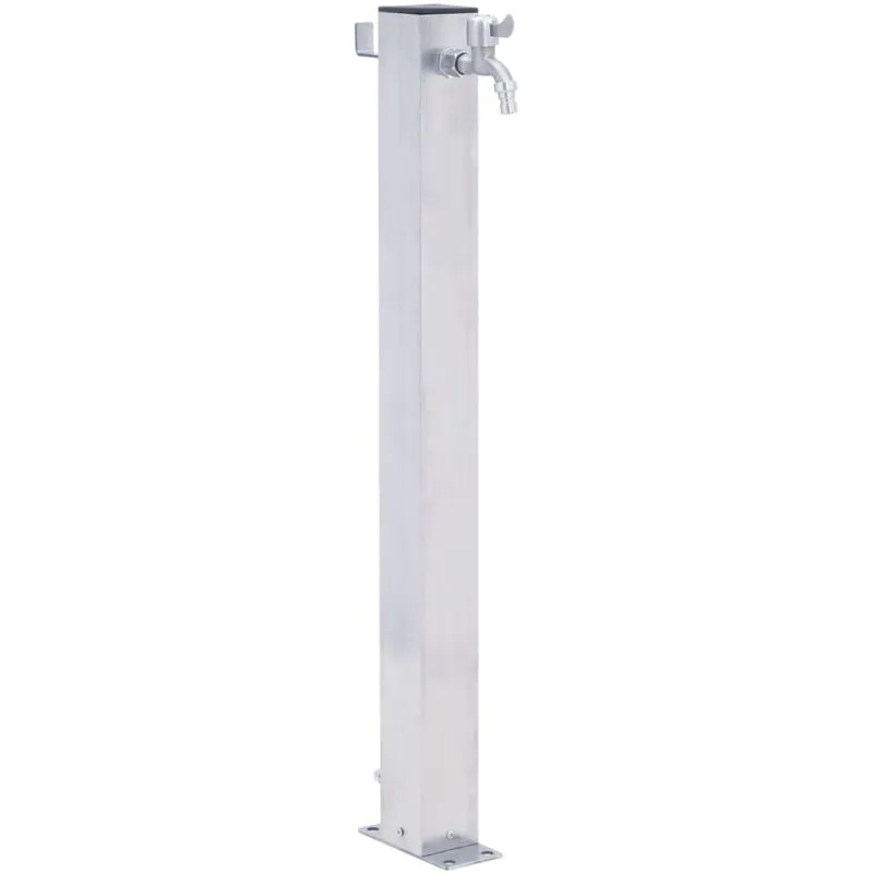 Colonna d'Acqua da Giardino 40 cm Acciaio Inox Quadrato