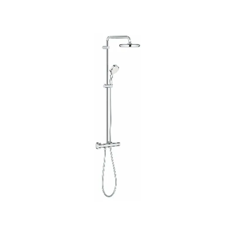  - colonna doccia con misc.termostatico esterno new tempesta cosmo Cromo - Soffione d. 210 mm