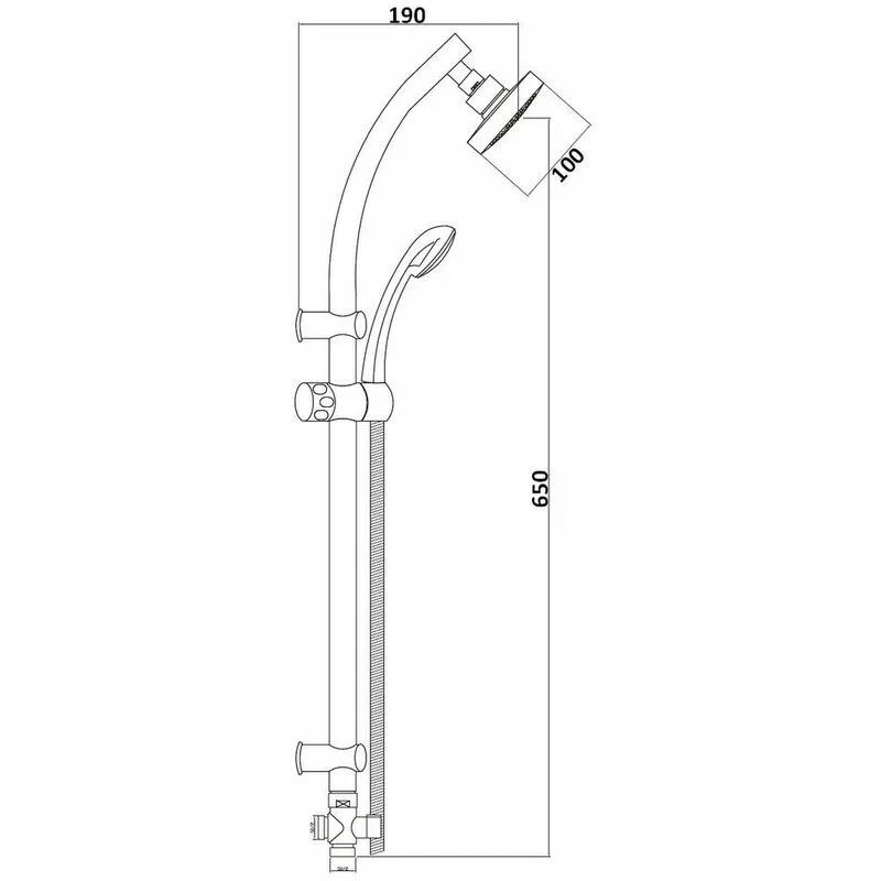 Colonna doccia tree 80CM con soffione D.10CM e doc