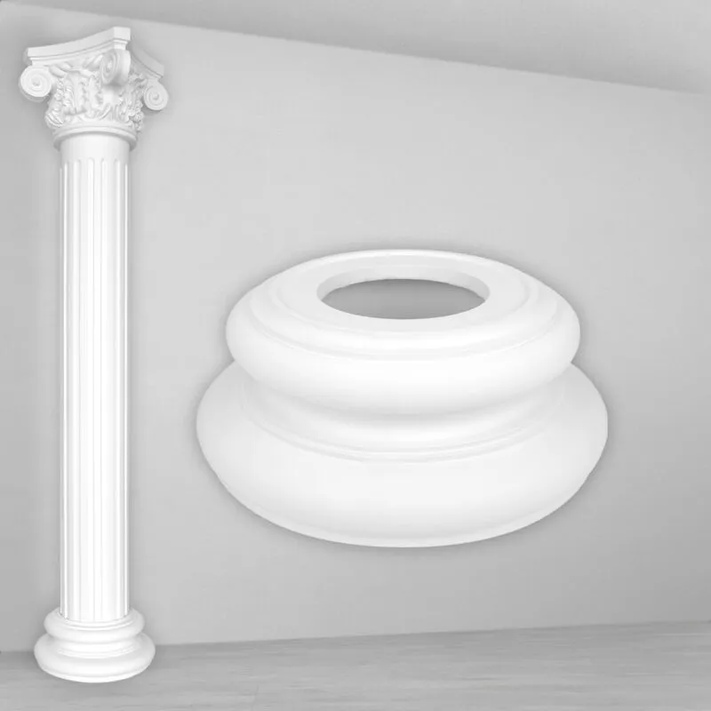 Colonna rotonda scanalata antiurto selezione Set 300mm N3330: Rotondo, Base