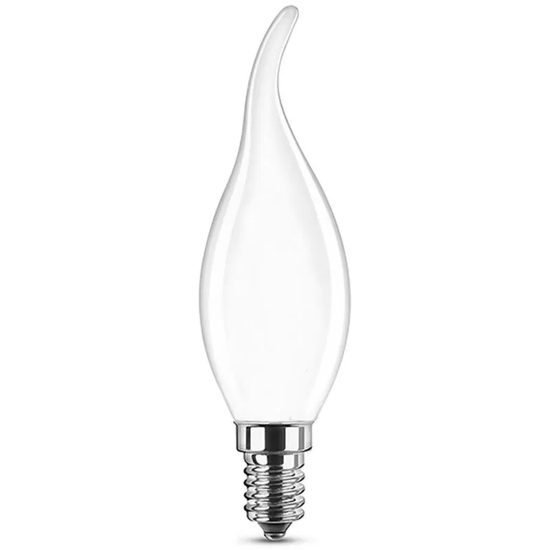 Nova Line - Lampadina Led Opaca a Filamento E14 CL35 a colpo di vento 4W Bianco caldo 2700K Novaline