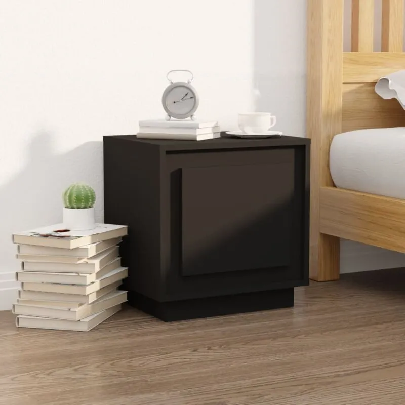 Vidaxl - Comodino Nero 44x35x45 cm in Legno Multistrato