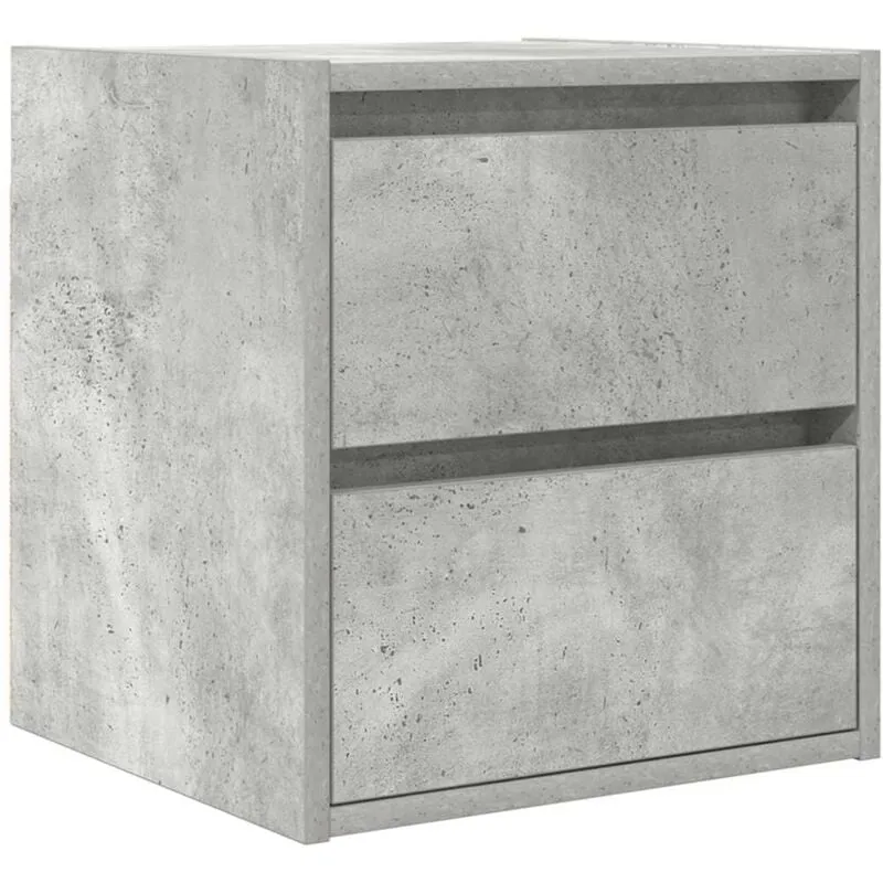 Comodino a Muro Grigio Cemento 38x34x40 cm Vidaxl