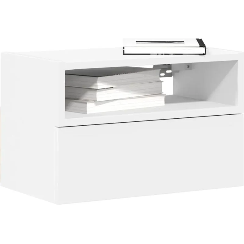 Comodino a Parete Bianco 45x26x28,5 cm - Vidaxl