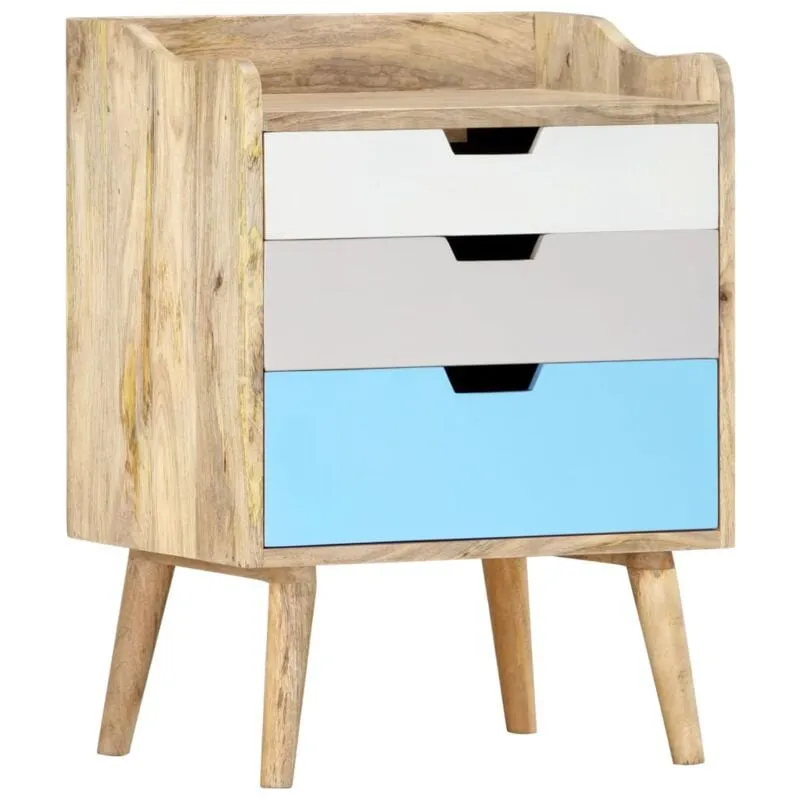 Comodino 47x35x63 cm in Legno Massello di Mango - Vidaxl