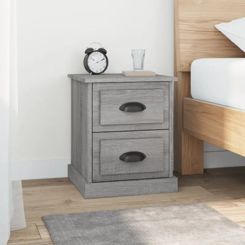 Comodini 2 pz Grigio Sonoma 39x39x47,5 cm in Legno Multistrato - Vidaxl