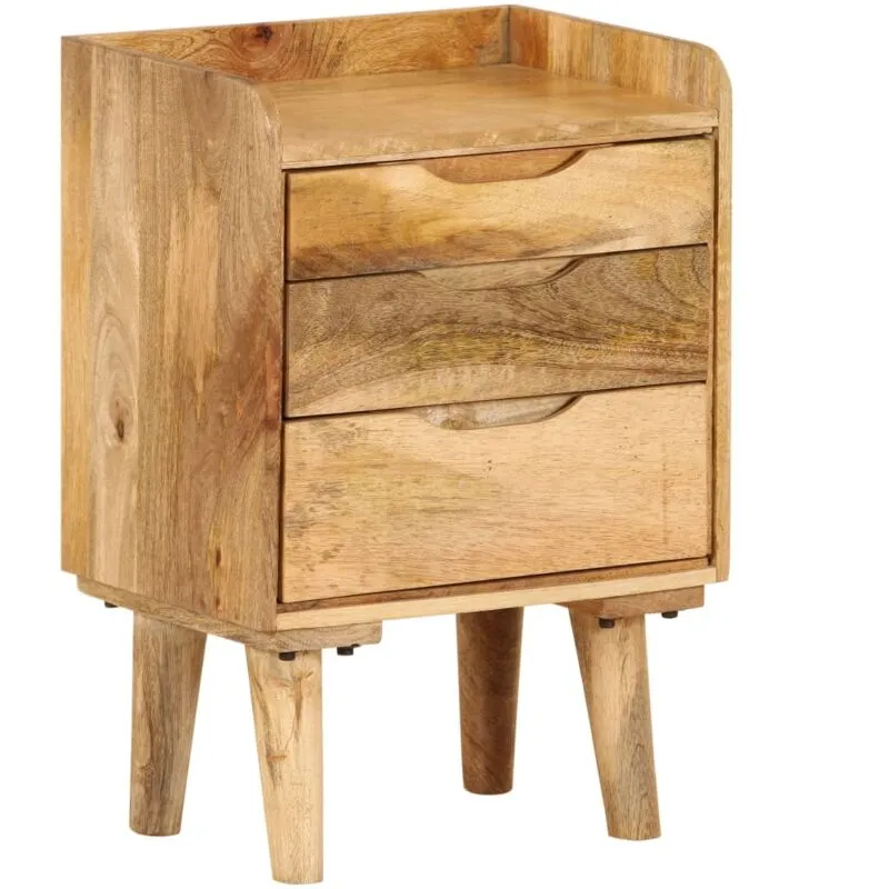 Comodino in Legno Massello di Mango 40x30x59,5 cm - Vidaxl