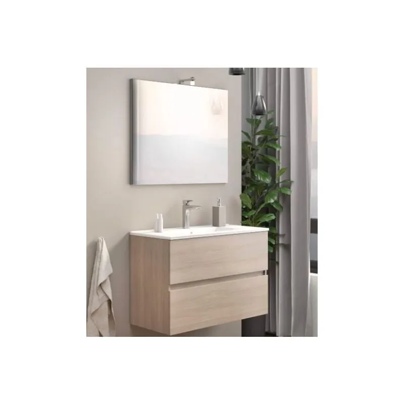 Composizione Mobile Bagno Easy80 Savini Colore: Rovere fumo