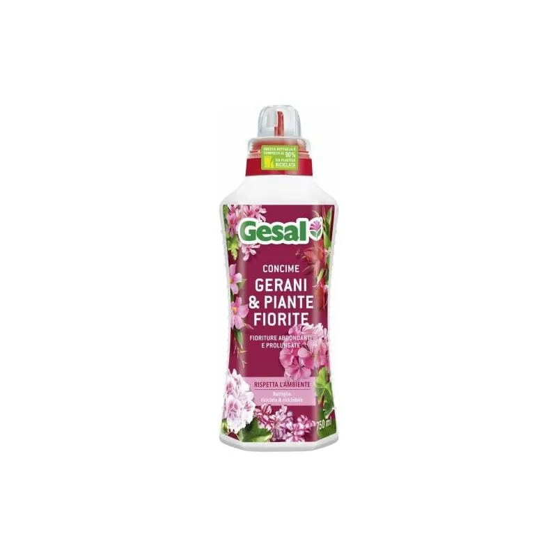 Concime liquido gerani piante fiorite per fioriture prolungate 750ML 10065 - Gesal