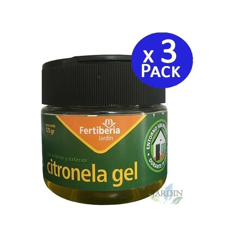 Citronella gel 125 gr, prodotto efficace contro le zanzare (Pack 3)