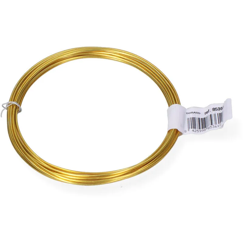  - Confezione 1 unità rotolo filo alluminio 1.5mm 5m oro