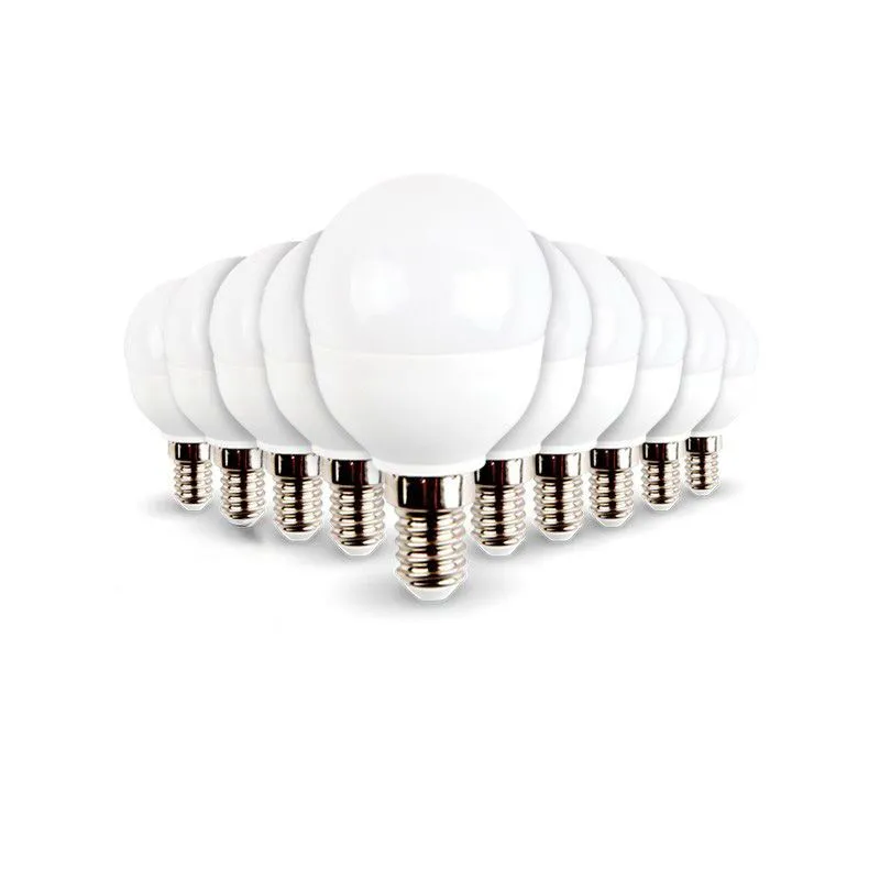 Arum Lighting - Confezione da 10 lampadine a led E14 Mini Globe 5,5 w 470 lumen Eq 40W Température de Couleur: Blanc chaud 2700K