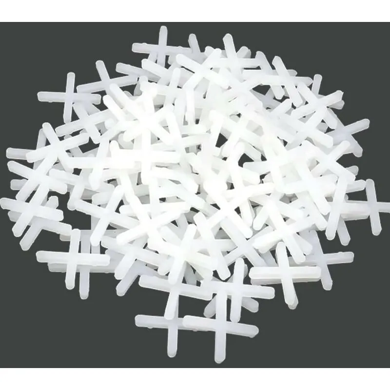 Confezione Da 250 Pezzi - Distanziatori A Croce Per Piastrelle 4mm - In Plastica Colore Bianco