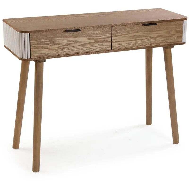 Versa - Console 3 Cassetti Leiah Stile Scandinavo Misure (h x l x p) 78 x 100 x 33 cm, Bianco