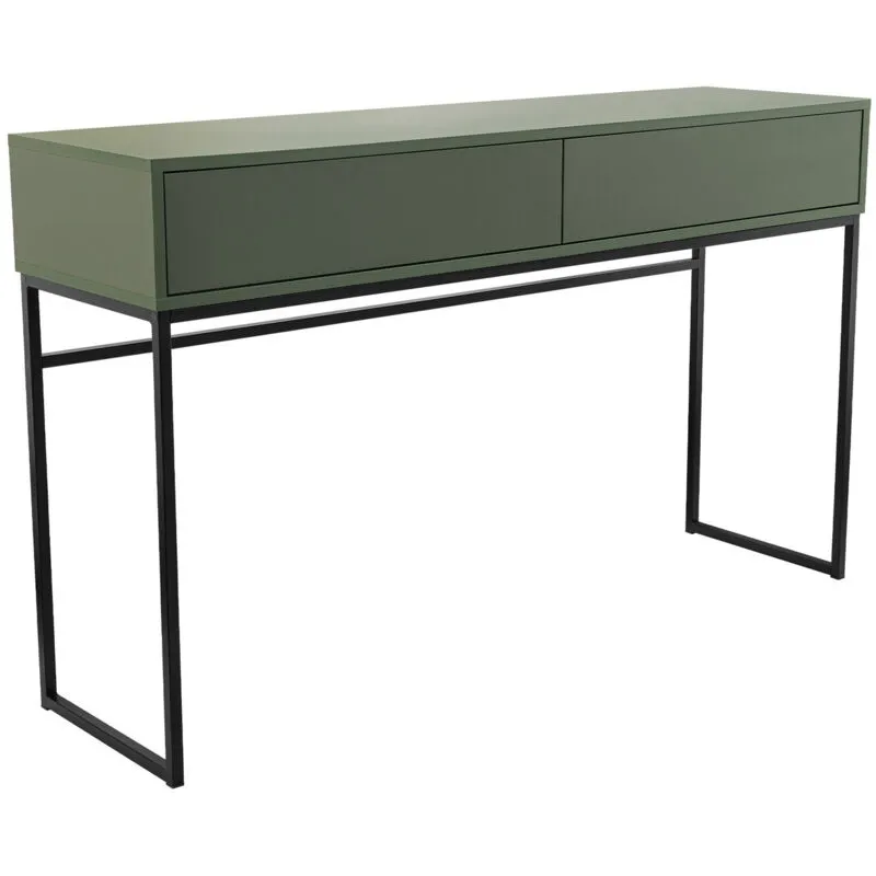 Mobilier1 - Consolle Calcalo 103, Verde, 84x137x37cm, Con cassetti