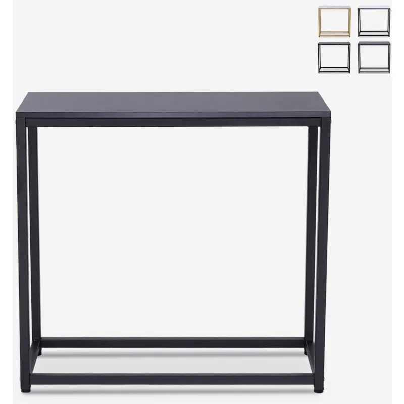 Consolle moderna mobile ingresso in metallo 80x30x75cm Nigel Colore: Nero