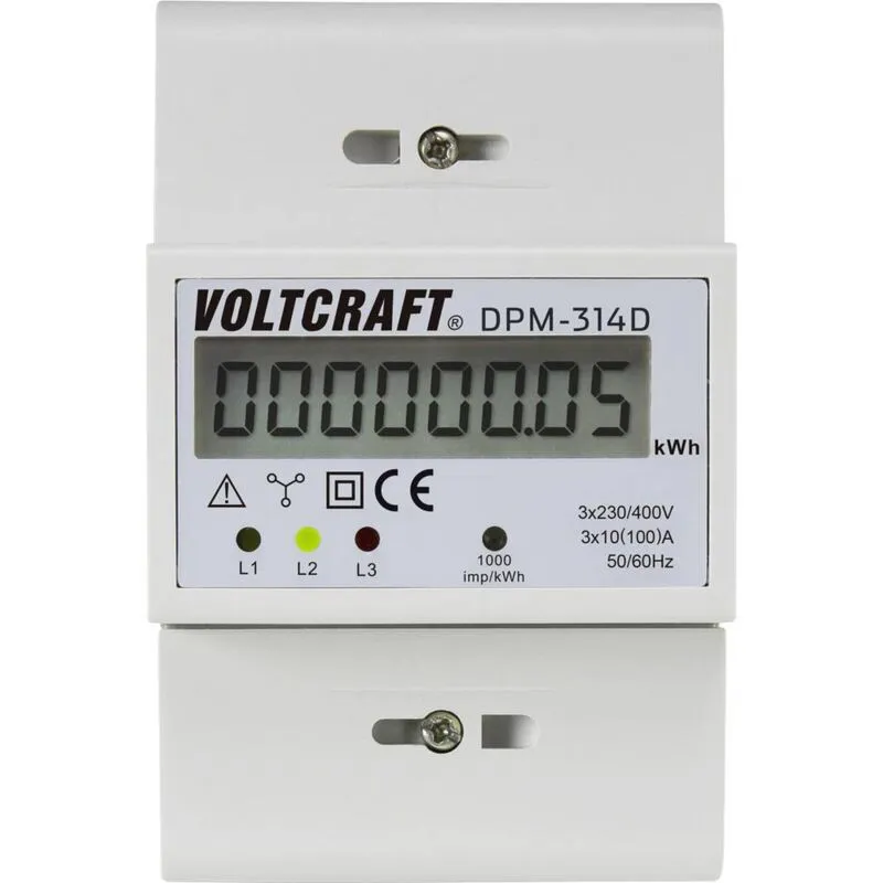 DPM-314D Contatore corrente trifase digitale 100 a Approvazione mid: No 1 pz. - Voltcraft