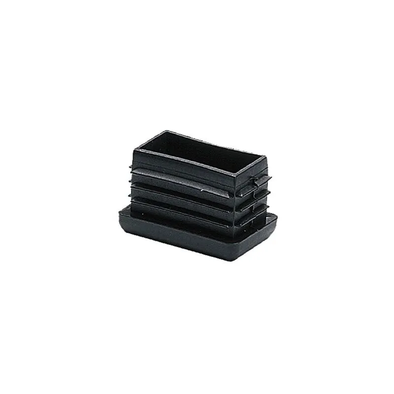 Micel - Contera rettangolare con alette 'CNT04' in polietilene nero 3x2,15x1,5cm (25 unità)