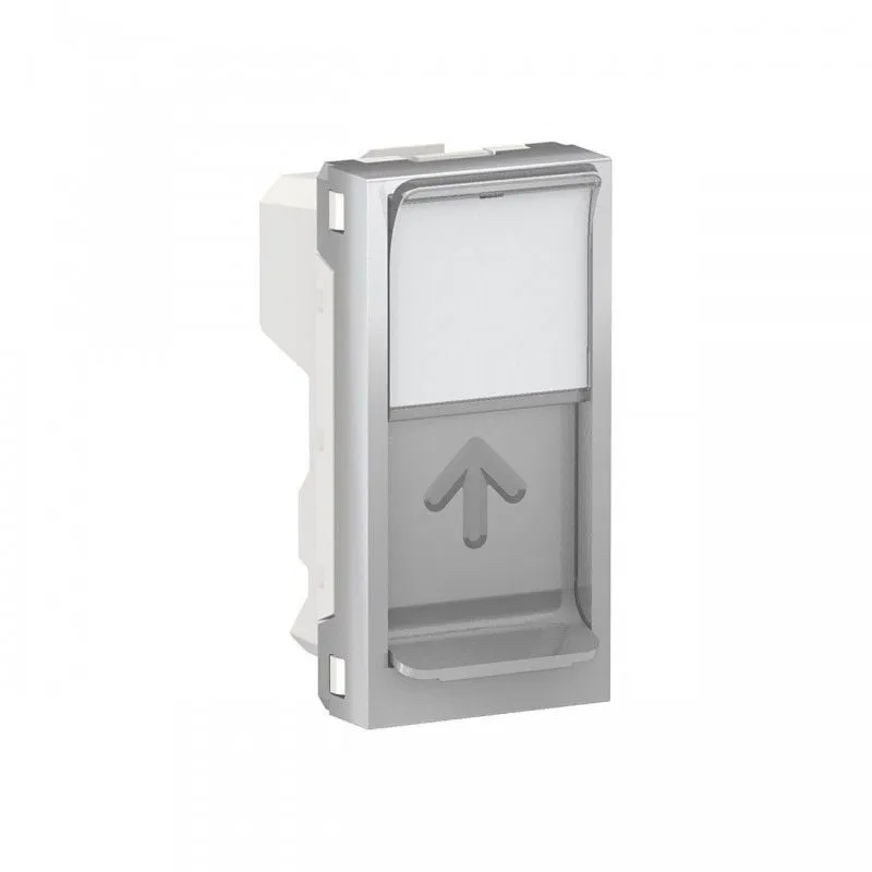 Coperchio RJ45 1 modulo keystone in alluminio schneider NU946030