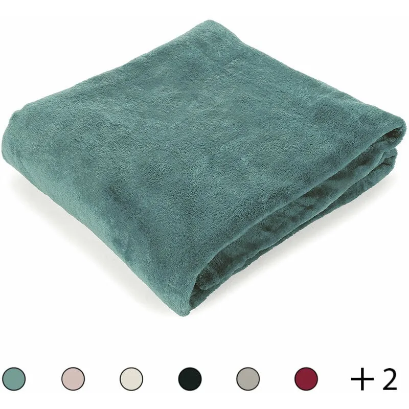 Coperta multiuso 150x200 cm in tessuto flannel fleece caldo e traspirante Sibilla