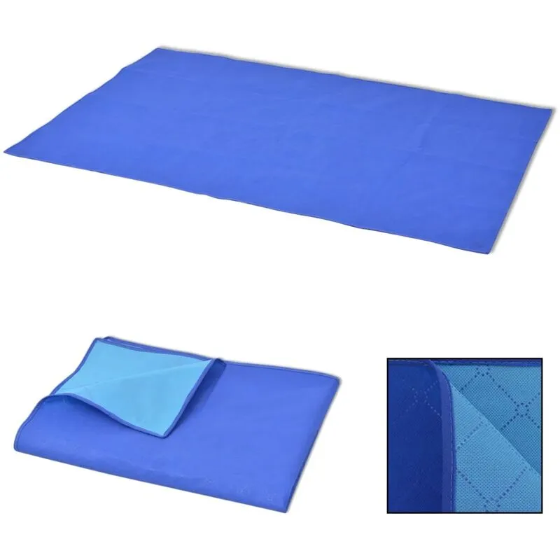 Maison du'Monde - Coperta da Picnic Blu e Celeste 100x150 cm - Multikleur