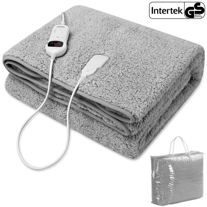 Coperta elettrica Incl. Telecomando con10 livelli di temperatura Lavabile in Lavatrice Timer 9h Scaldaletto 120W