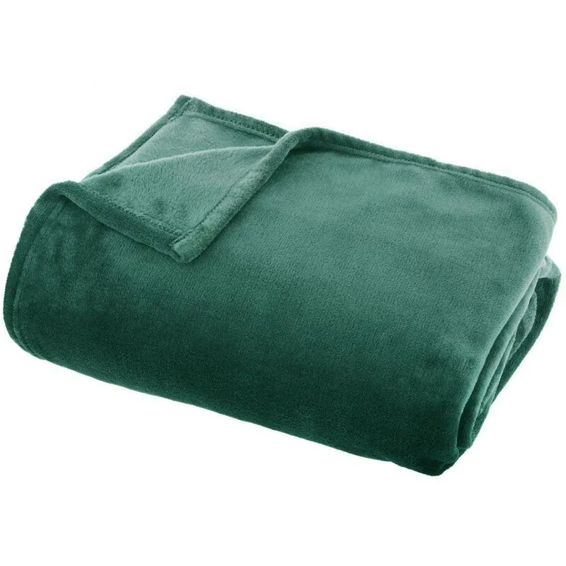 Coperta di flanella verde 130x180cm Atmosphera créateur d'intérieur