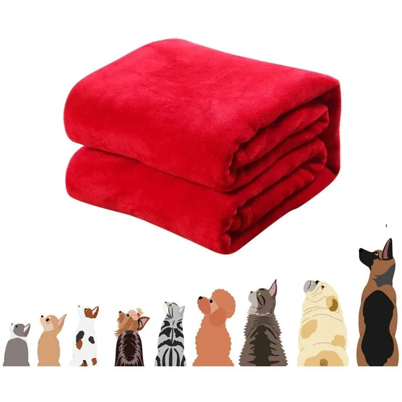 BES - Coperta Plaid Per Cane Gatto Caldo 90x120 cm Copridivano Animali Domestici