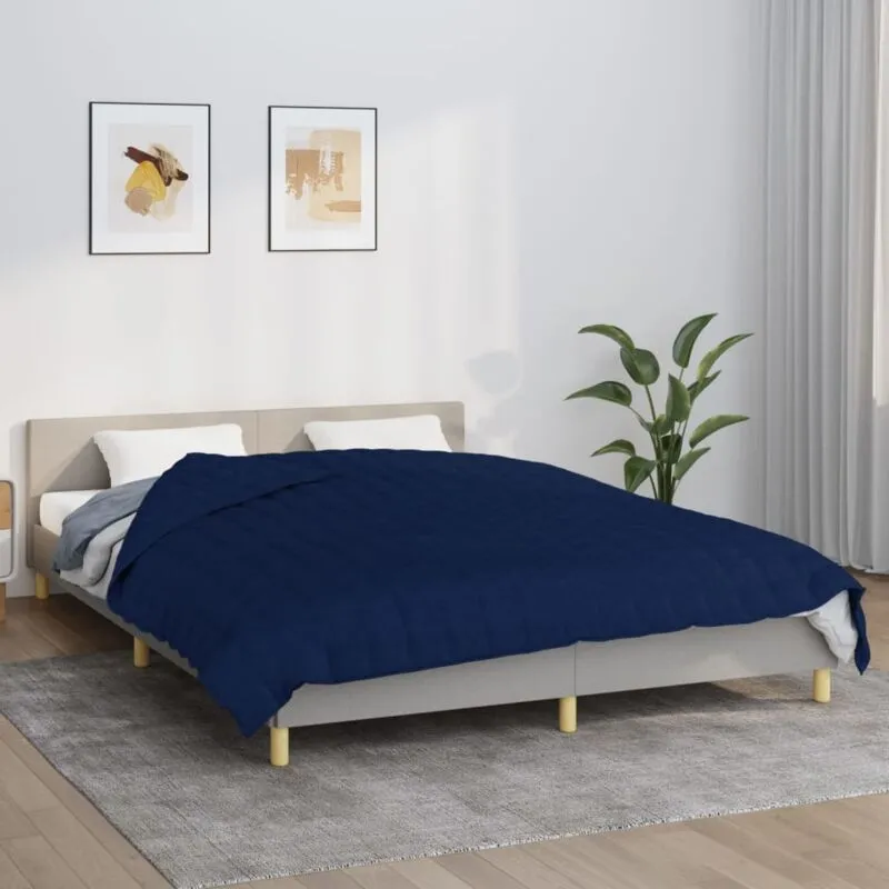 Vidaxl - Coperta Ponderata Blu 200x220 cm 9 kg Tessuto