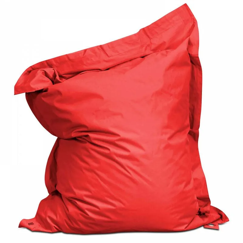 Oviala - Custodia vuota per pouf da giardino in poliestere rosso 140 x 120 cm