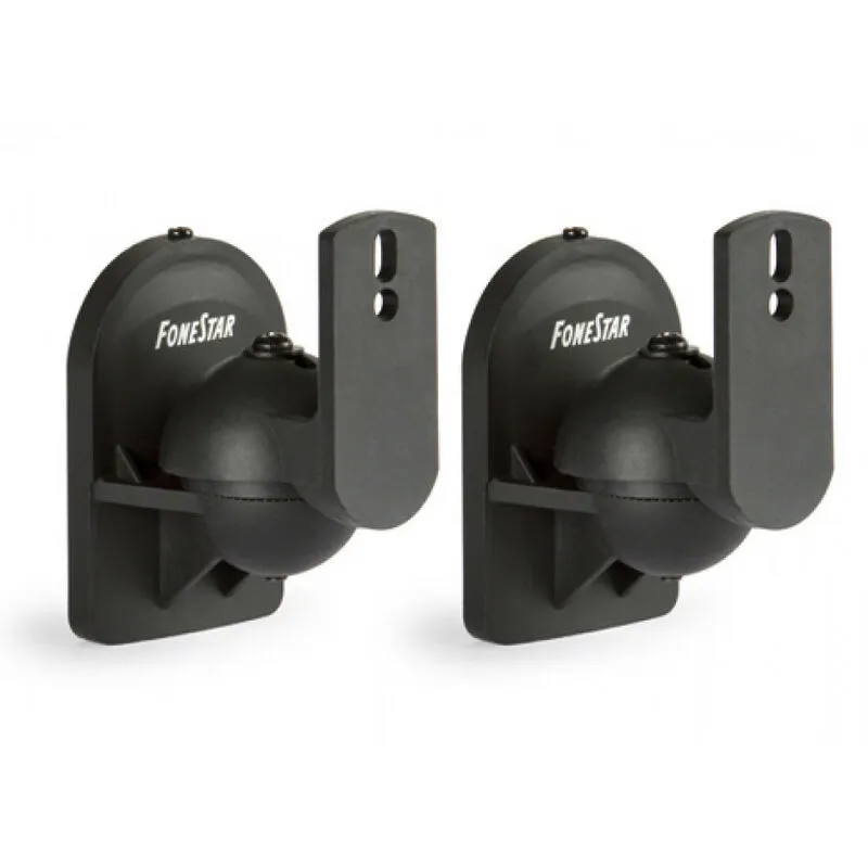 Fonestar - Coppia di supporti per casse acustiche a parete, girevoli e inclinabili, possono contenere fino a 3,5 kg, nero