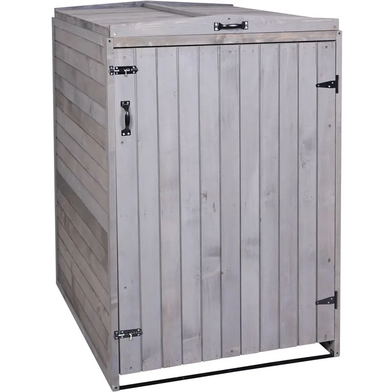Copribidone box spazzatura rifiuti  C-H74 98x80x126cm legno abete grigio antracite