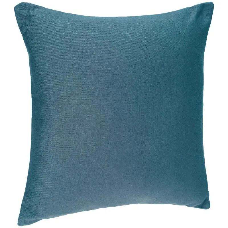 Cuscino sfoderabile in cotone blu anatra anjali 38x38cm Atmosphera créateur d'intérieur - Blu anatra