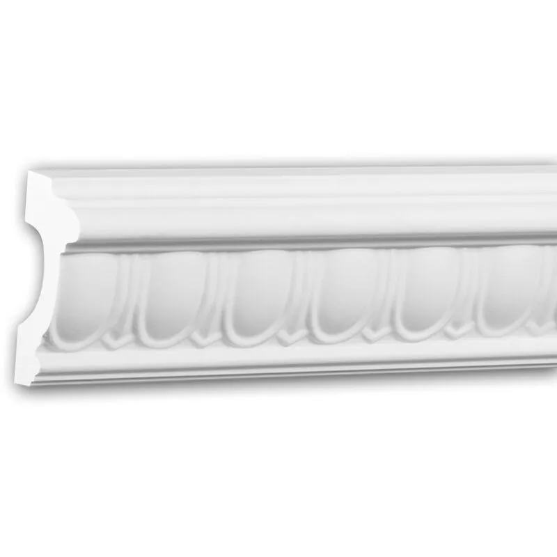 Cornice Parete 151330 Profhome modanatura tipo stucco cornice parete design classico senza tempo bianco 2 m - bianco