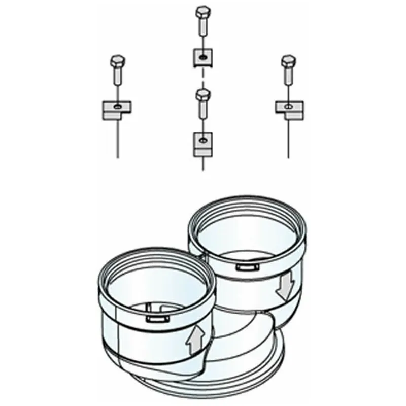 Cosmogas Kit Scarico Fumi Sdoppiato 80-80 PP 62617226